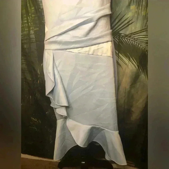 Powder Blue asymmetrical Dress - Picture 4 of 14